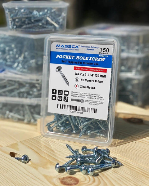 Pocket Hole Screw Set Self Tapping Zinc Plated Wood Screws With Washer Head For Fine Thread And Coarse Thread In Inch Sizes