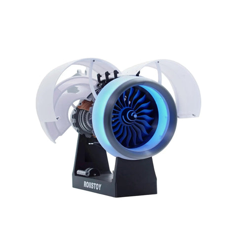 Massive Scale Turbofan Engine Building Kit With Ultra Complex Abundant Parts And Hyper Realistic Assembly on display stand