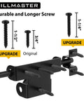 Heavy Duty Sliding Bolt Gate Latch With Padlock Hole For Wooden Fences And Barn Doors, Workhorse Gate Lock Hardware Two Pack