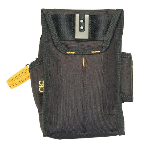 Medium Ziptop Utility Pouch Black With 11 Pockets And Double Pull Zipper Cover For Secure Gear And Tools Snap Back Front Cover Stays Out Of The Way Plus Large Front Panel Pocket For Quick Access