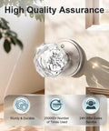 Privacy Glass Door Knob For Bedroom And Bathroom With Lock In Dope Satin Nickel Finish, Diamond Clear Crystal Knob On Victorian Plate Rosette