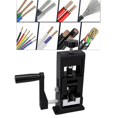 Kick The Boring Manual Jobs To The Curb With This Badass Hand Crank Wire Stripper Machine! Featuring Hardened Blades That Crush Any Job.