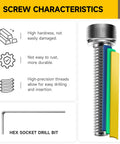 Top Shelf 304 Stainless Steel M4 Socket Head Cap Screws Heavy Duty 10mm Hex Drive Bolts with features on durability and precision.