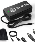 Turbocharged 54.6V 3A Ebike Charger With Auto Shutoff And Intelligent Temperature Control For 48V Lithium Batteries UL Certified