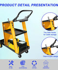 Built Tough Welding Cart With 3 Tier Storage Gas Bottle And Accessory Organizer Upgraded Handles 200 Lb Capacity