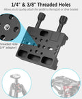 2in1 Telescope Scope Dual Dovetail Saddle Clamp Mount Base for Losmandy and Vixen Style with threaded holes detail