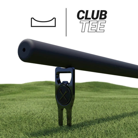 Six In One Premium Golf Divot Tool With Magnetic Ball Marker Bottle Opener Club Tee Groove Cleaner And Putting Alignment For Greens The Ultimate Go To All In One Golf Accessory Black on grass with club tee