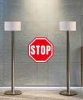 5 Pack Large Stop Stickers 17 By 17 Inches Vinyl Road Warning Sign For Worksite Safety Heavy Duty Industrial Grade Vinyl Resists Foot Traffic Forklift Wheels And Scuffs on wall