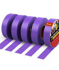 Purple Electrical Tape Five Pack Pro Grade Heavy Duty Industrial UL CSA Listed Seven Mil Thick Flame Retardant Waterproof 66 Feet PVC Tape.