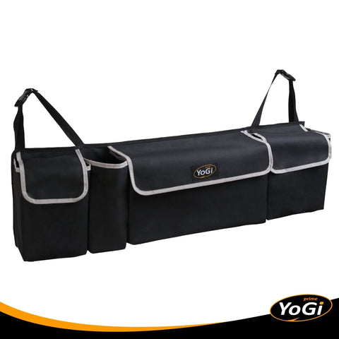 Durable Hanging Trunk Organizer for SUV With Four Pockets Waterproof Backseat Storage Solution Easy Install And Versatile Car Cargo