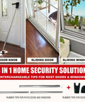 3 In 1 Door Security Bar For Home, Apartment, And Travel, Heavy Duty Adjustable Lock Bar for doors and windows, easy install