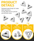 10 Pack Negative Rake Carbide Brake Lathe Inserts Compatible With Ammco Replacement Cutter Inserts With M3 6mm And 8mm Screws