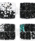 Hella Universal Car Retainer Clips 1101 Piece Kit With 32 Popular Sizes, assorted clips in a storage container.