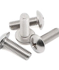 Built Tough 1/4-20 By 1/2 Inch Truss Head Machine Screws Full Thread Grade 304 Stainless Steel showing four screws.