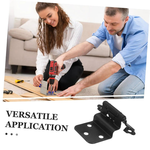 Self Close Spring Door Hinge 3 By 8 Inch Metal Cabinet Hinge Black Auto Closing For Kitchen Cabinets And Home Furniture Doors.