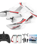 Amphibious RC Plane For Water Land And Air 3 Channel Remote Control Airplane Boat That Transforms Between Sea And Sky 2.4GHz Seaplane Glider with accessories