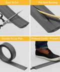 No Sweat Six Foot Floor Cable Cover And Wire Protector Channel Slick Flexible Pvc Build keeps tripping hazards at bay while showing ease of use.