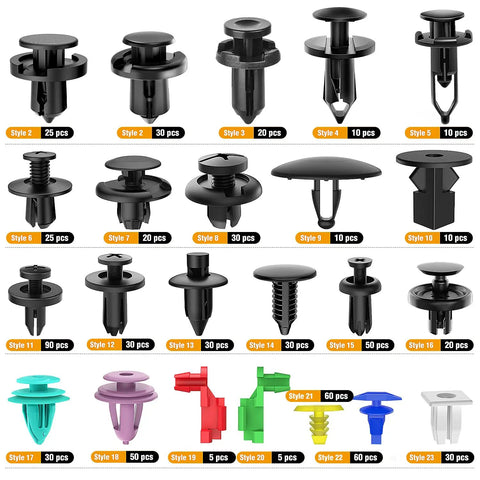 Must Have 725 Piece Car Push Retainer Clips And Auto Fasteners Kit With 23 Popular Sizes Nylon Bumper Fender Rivets Assorted Styles