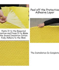 Peeling protective layer from Next Level Self Adhesive Soundproofing Foam Panels For Walls 2 Cm Thick for installation.