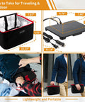Portable Oven Lunch Box Heats Meals On The Go 12V 24V 110V 3 In 1 Car Food Warmer Cook Reheat and Keep Meals Warm for Car Truck Travel