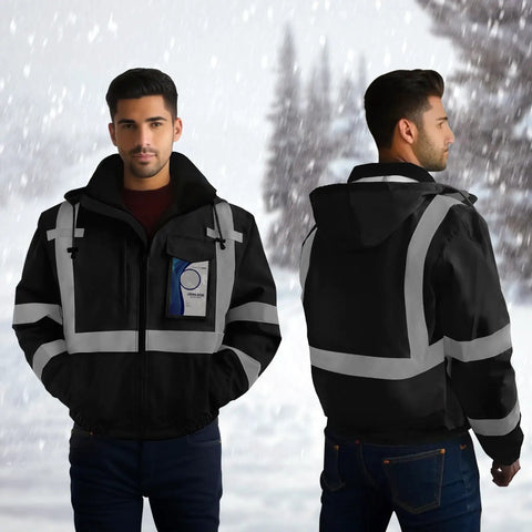 No Nonsense High Visibility Waterproof Jacket With Loud Reflective Strips And Deep Cargo Pockets To Keep You Bone Dry Through Rough Seasons Built From Heavy Duty Storm Shield Fabric For Tradesmen And Weekend Warriors