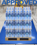Heavy Duty Digital Floor Scale 48X72 Inch Pallet Weight Platform With Rapid Digital Indicator displaying bottled water on a pallet.