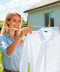 Legit Heavy Duty Colorful Plastic Clothespins With Killer Non Slip Grip And Dang Strong Springs For No Sweat Laundry Hanging Towels And Craft Projects 48 Pack used to hang a shirt.