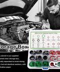 Multi Size O Ring Kit For Car AC Repairs 139 Piece Set With 85 Washers And 54 Rubber Gaskets in storage box by mechanic