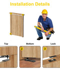 DIY installation of Hidden Pivot Hinge For Secret And Bookcase Doors 570 Lb Heavy Duty Invisible Door Hinge, man with tools