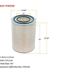 Dust Collector Filter Replacement For Wynn Environmental Grizzly Harbor Freight Jet Vortex HF Dust Collectors And Heavy Duty Trucks 30 Micron Cellulose Black Silver Finish Built To Last. Filter dimensions 11x17-5/8x22 inches.