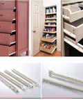Heavy Duty Metal Drawer Slides 10 To 22 Inch Bottom Mount Rails With 99 Lbs Load Capacity Per Pair, Smooth Glide Track For Kitchen And Dresser Drawers, Includes Two Extended Guide Rails, Durable Steel Construction. bottom mount steel drawer slides in cabinet and pantry drawers