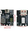 Bidirectional 22.5W Fast Charging Power Module With Digital Display For USB Devices Dope Auto Detect Current Safe Efficient Quick Charge Board For DIY Electronics Projects And Engineering Mockups showing front and back view