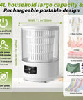 Straight Up Must Have 4 Liter Semi Automatic Mini Washing Machine With Blue Light Sanitizing And Rapid Spin Cycle For Fresh Underwear Socks Travel Camping Dorm Laundry And Tight Spaces in a compact design showcasing capacity settings.