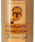 Can of Authentic Turkish Coffee From Mehmet Efendi Tradition, 100 Percent Arabica Ground Extra Fine For Cezve, 250g