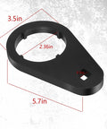 Fifth Gear Lock Nut Retainer Kit With One Half Inch Drive Mainshaft Nut Wrench For Dodge Ram 2500 3500 4WD NV4500 Transmission Compatible Cummins Diesel, black steel, 5.7in