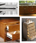 Heavy Duty Ball Bearing Cabinet Drawer Slides Smooth Glide Kitchen Hardware Rails Built Tough Cold Rolled Steel in wooden furniture.