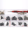 260 Piece RC Car Repair Kit With M2 And M2.5 Fasteners Bolts Hex Wrenches in organized storage box for WLtoys RC cars