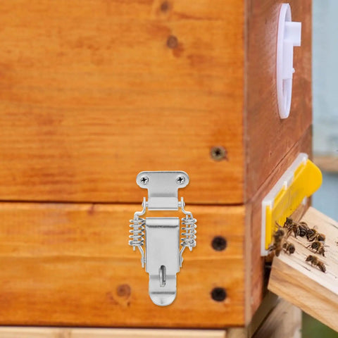 Beefy Stainless Steel Spring Toggle Latch With Lock Hole Heavy Duty Toolbox Draw Latch Clamp on wooden beehive