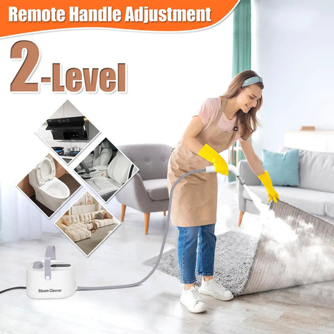 No Fuss Heavy Duty Handheld Steam Cleaner 10 In 1 Slick Multipurpose Steam Weapon for cleaning carpets and furniture with steam.