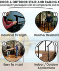 All-In-One 20ft Cable Railing Kit for DIY Decking display of industrial strength, weather-resistant components for easy installation.