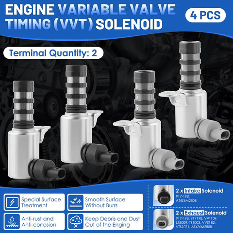 Four VVT solenoids for Ford Timing Chain Kit With VVT Cam Phaser And Variable Valve Timing Solenoid For Edge Expedition Explorer