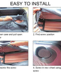 Steps to install 2 Pcs A52 Quiet Single Row Wheel for Suitcases Universal Luggage Replacement Wheels, Silent and Durable.