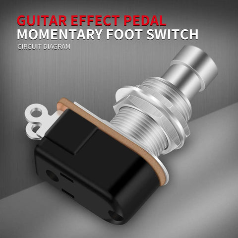 13 Piece SPST Momentary Soft Touch Foot Switch for Guitar Effects Pedals, Silent No Click Durable Solder Lug, Circuit Diagram