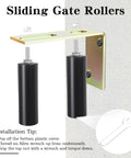 Six Inch Gate Roller Guide For Sliding Gates With L Bracket Universal Adjustable Heavy Duty Sliding Gate Rollers Black Gate Kit