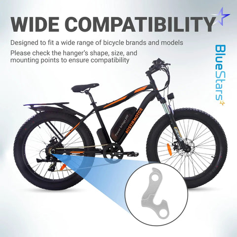 Mountain bike with highlighted 2 Pack Derailleur Hangers For Mountain And Road Bikes Aluminum Alloy Frame Tail Hook Bracket