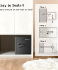 Installation guide for Boss Level Home Safe Box With Digital Keypad Lock 1.2 Cubic Feet Large