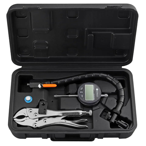 Pro Grade Disc Brake Rotor Gauge Dial Indicator With 1 Inch And 0.0005 Inch Digital Runout Ball Joint Runout Tool in case