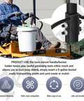 Front Bar Handle For Zero Turn Mower Easy Install Mounting Kit With 5 Gallon Bucket Bracket Holder No Drill Clamp On