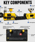 Key components of the Top Shelf Heavy Duty Desktop 3D Printer Filament Extruder Machine And Recycler featuring controls and settings.