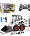 1:14 Scale RC Skid Steer Loader Toy for Kids With 2.4GHz Remote, realistic digging action, lights, box, and accessories